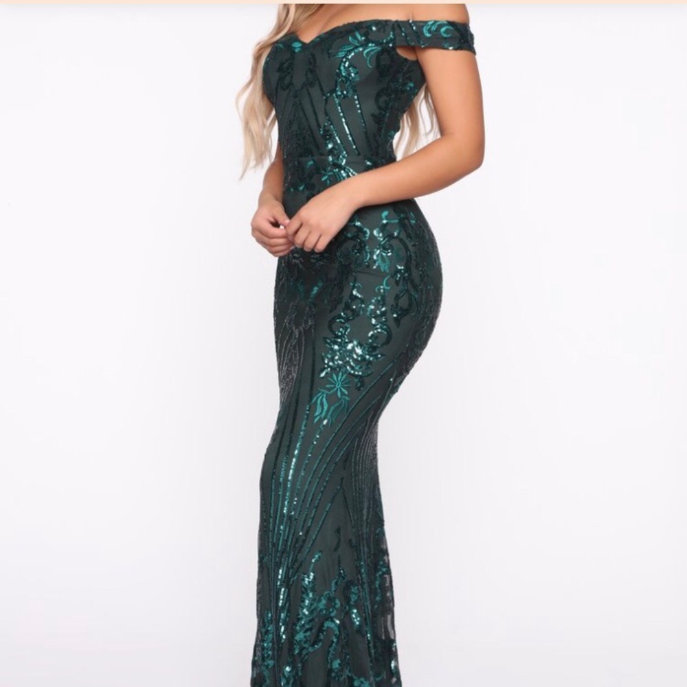 Stunning Emerald Sequin Mermaid Dress
